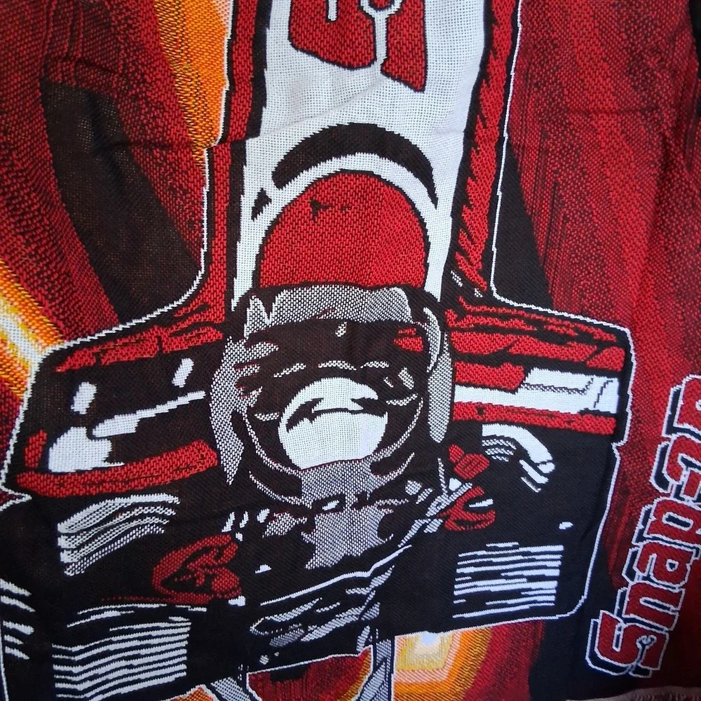 Vtg Snap-On Tools Racing Throw Blanket World Champ Doug Herbert Woven Tapestry